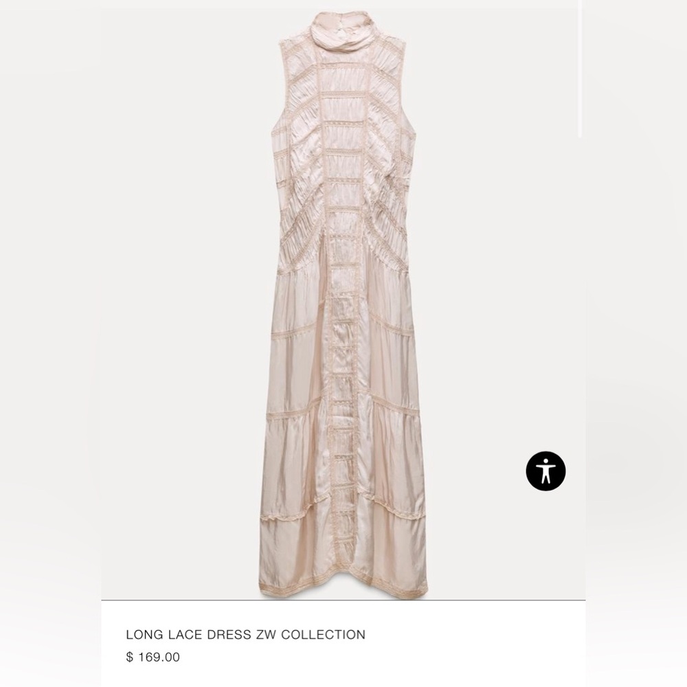 Zara ZW Collection Long Lace Dress - L